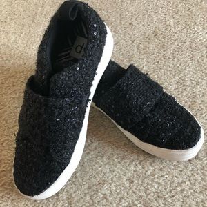 Cute platform sparkly and fun slip-ons